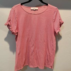 LOFT RUFFLE SLEEVE TEE!!